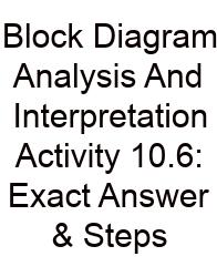 Block Diagram Analysis And Interpretation Activity 10.6: Exact Answer & Steps